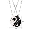 sun moon couple necklace tai chi star pendant matching jewelry for couples