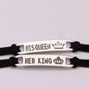 adjustable king and queen couple bracelet romantic gift for partners