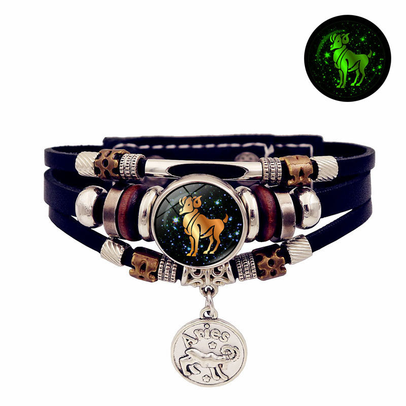 Handmade couple bracelet featuring a Capricorn charm, unique design with multiple layers and quality beads.