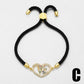 Simple Zircon Inlaid Heart-shaped Peach Heart Bracelet