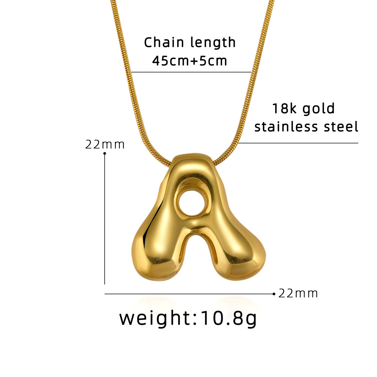 English Letter Temperament Simple Niche Necklace