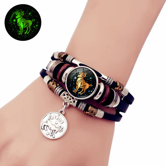 Handmade couple bracelet featuring a Capricorn charm, unique design with multiple layers and quality beads.