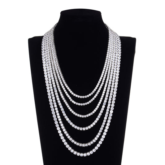 Fashion Cuban Chain Women's Gold Plated Zircon Jewelry