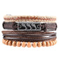 Multi-layer Bracelet Set Vintage-style Jewelry For Men