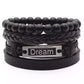 Multi-layer Bracelet Set Vintage-style Jewelry For Men