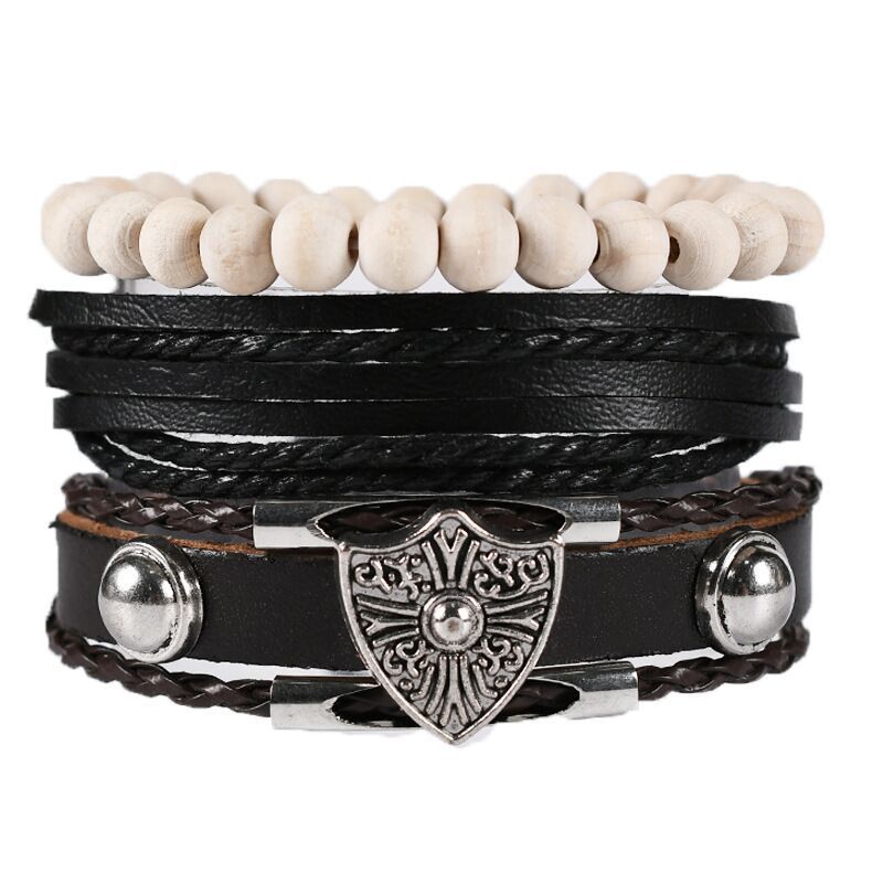 Multi-layer Bracelet Set Vintage-style Jewelry For Men