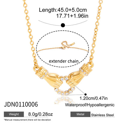 Friendship Hand Sweater Necklace For Women