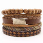 Multi-layer Bracelet Set Vintage-style Jewelry For Men
