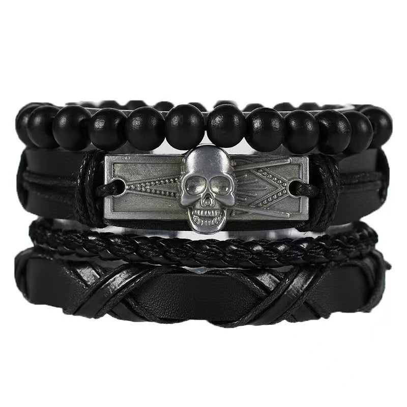 Multi-layer Bracelet Set Vintage-style Jewelry For Men