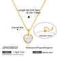 Stainless Steel Egg-Shaped Zircon Heart Necklace For Women