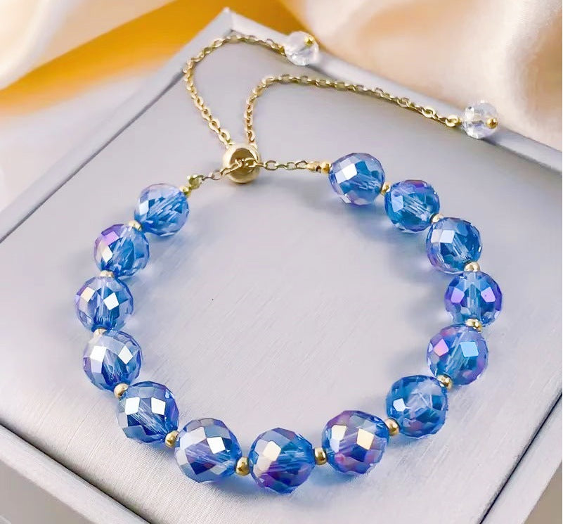 Elegant Crystal Braided Bracelet For Women Simple Style