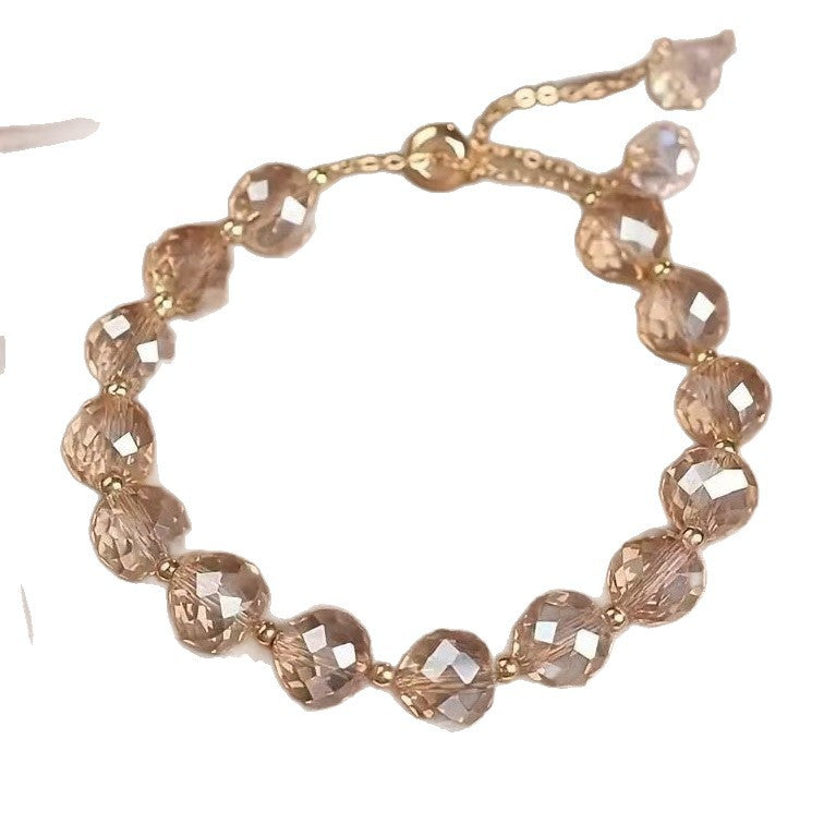 Elegant Crystal Braided Bracelet For Women Simple Style