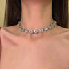 Full-diamond Niche Zircon Clavicle Chain Versatile Collar-style  Necklace