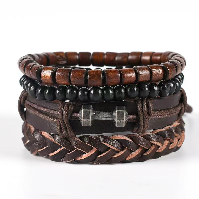 Multi-layer Bracelet Set Vintage-style Jewelry For Men